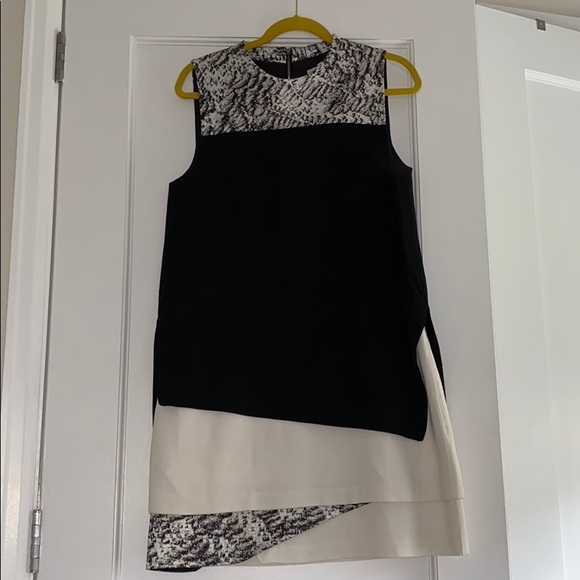 Helmut Lang Dresses & Skirts - Black and white Helmut Lang layered dress